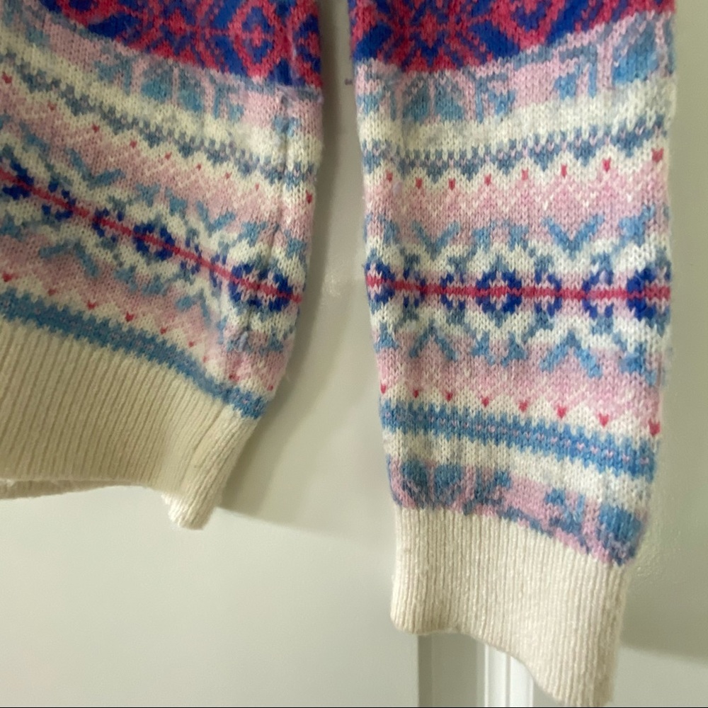 Vineyard Vines Fair Isle Snowflake Crew Neck Sweater Size XS with MEASUREMENTS - Picture 4 of 9